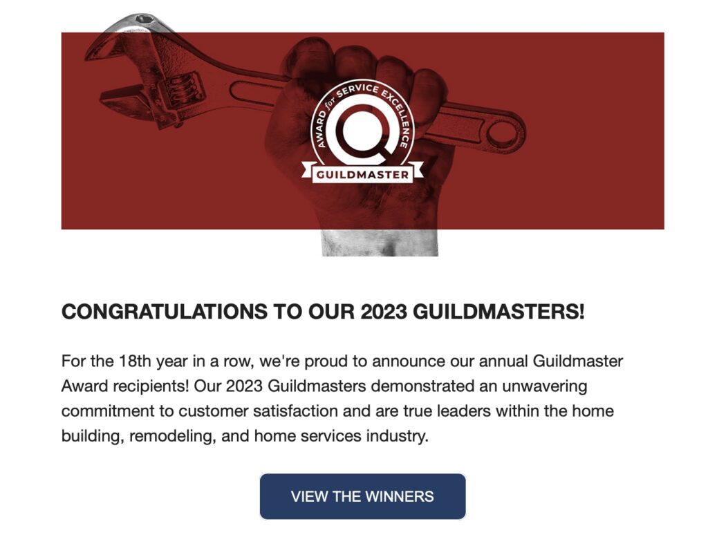 2023 Guildmaster Award Winner Home Exterior Systems