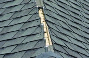 An example of premature roof hip failure due to poor installation